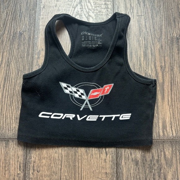 Corvette Tops - Corvette Black Crop Top